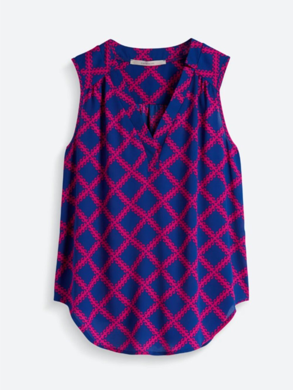 41 Hawthorn Shalley Split Neck Blouse Tank Top Blouse Size Medium Pink Blue